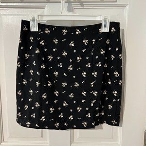 Aeropostal, Medium, Mini Skirt, Black with Small flower Design, Neverworn